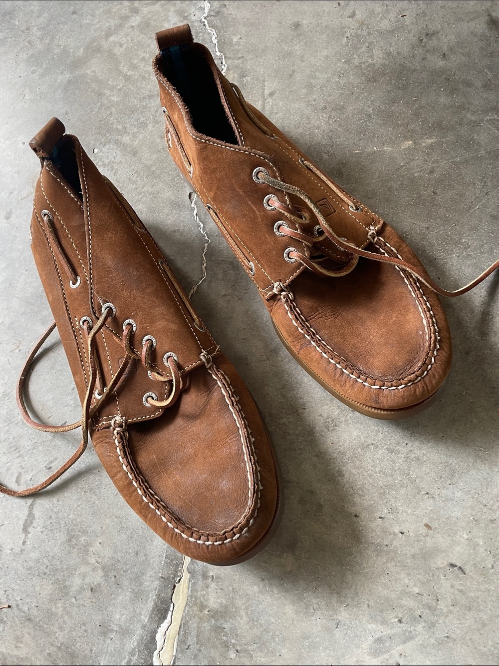 Sperry Brown Leather Moccasin-Style Boat Shoes